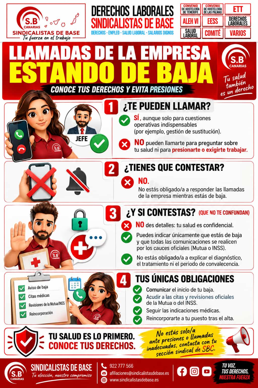 Llamadas De La Empresa Durante Una Baja Médica